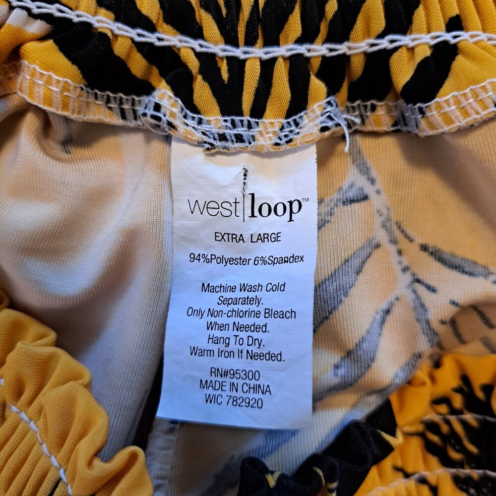 West Loop Yellow Leaf Patterned Palazzo Tropical … - image 6